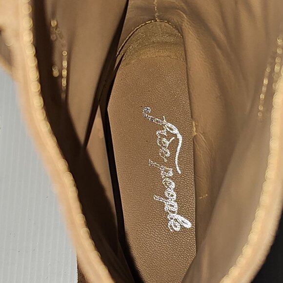 Free People Easton Equestrian Ankle Boot Shoe Saddle Brown Suede EU Size 40 US 9 - Picture 12 of 16